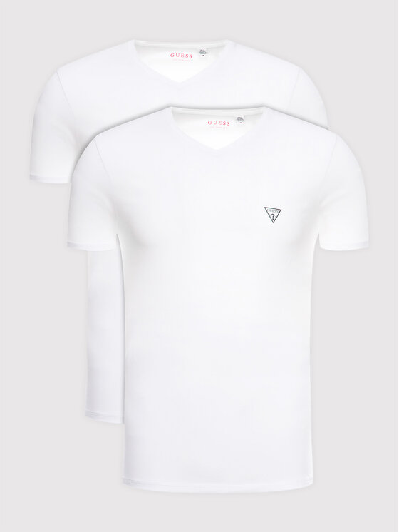 Guess Komplet 2 t-shirtów U97G03 JR003 Biały Slim Fit