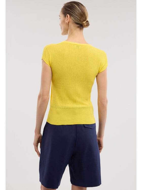 Trussardi Trussardi Sweter M8086001229N018 Żółty Regular Fit