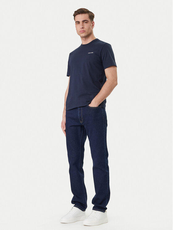 Calvin Klein Calvin Klein T-Shirt Micro Logo LV04LC255G Tmavomodrá Regular Fit