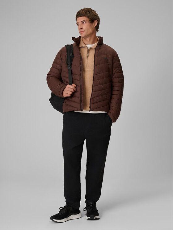 4F 4F Kurtka puchowa BASIC+ Brązowy ciemny Regular Fit