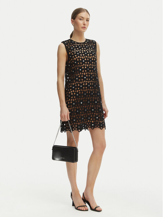 MICHAEL Michael Kors MICHAEL Michael Kors Літня сукня MS683CWKNE Чорний Slim Fit