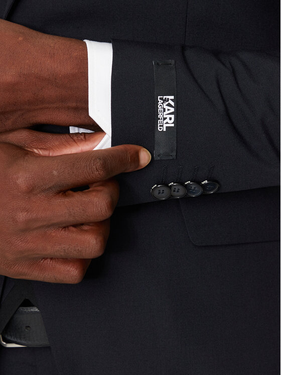 KARL LAGERFELD KARL LAGERFELD Obleka 115244 544008 Mornarsko modra Slim Fit