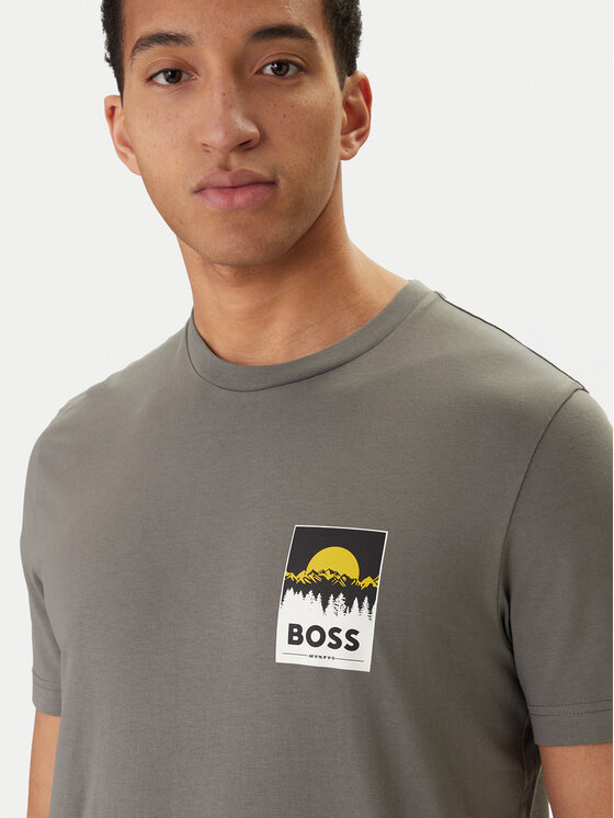 BOSS BOSS Majica Plain 50556023 Siva Regular Fit