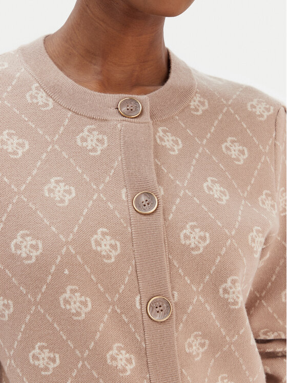Guess Guess Kardigán W4BR0D Z3JD2 Béžová Regular Fit