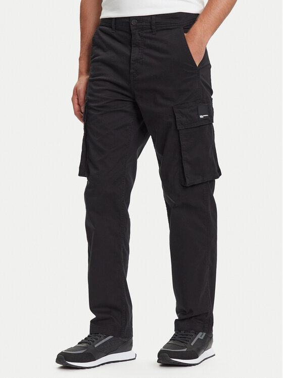 Karl Lagerfeld Jeans Spodnie materiałowe A3M10085 Czarny Regular Fit