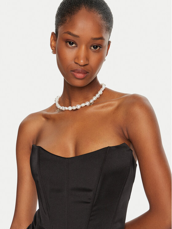 Rinascimento Rinascimento Kokteiļkleita CFC0121016003 Melns Slim Fit