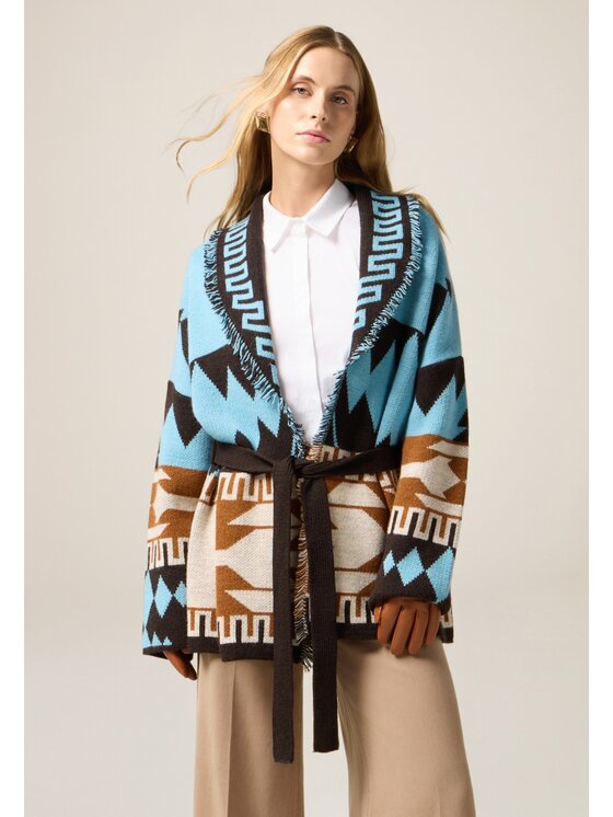 Oltre Oltre Maglione M188E002136N0Z4 Turchese Regular Fit