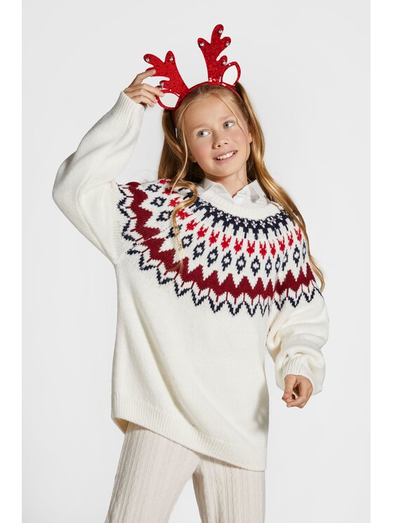 Coccodrillo Coccodrillo Sweter ZC4172102EJG-003 Écru Regular Fit