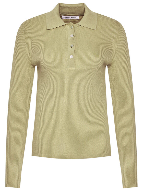 Maglione Everly Polo F21200012 Verde Slim Fit