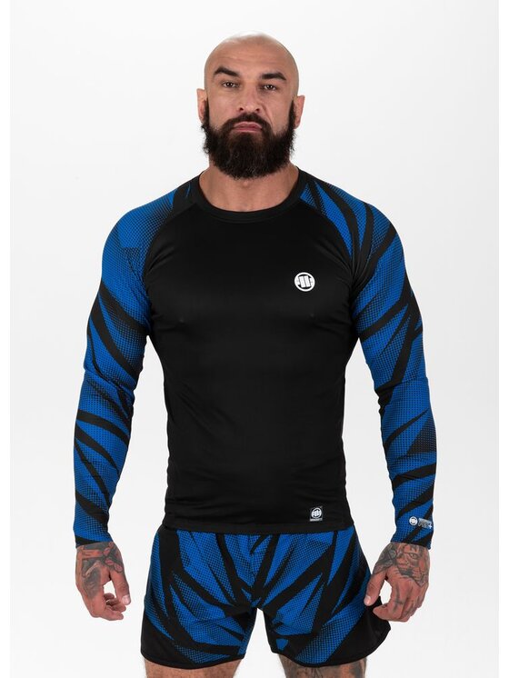PITBULL PITBULL Koszulka techniczna Pro plus Belt Niebieski Regular Fit