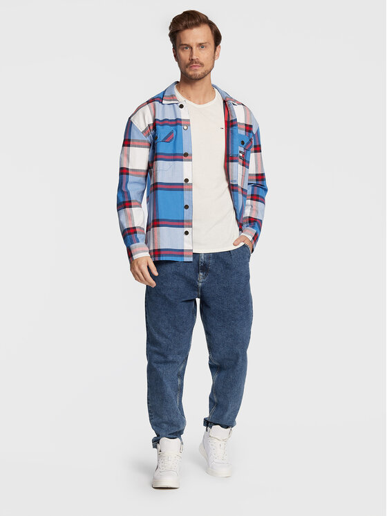 Tommy Jeans Tommy Jeans T-krekls Jaspe DM0DM09586 Balts Slim Fit