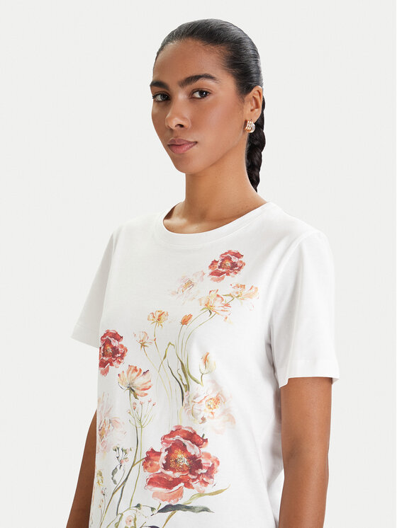 Luisa Spagnoli Luisa Spagnoli Tricou Belle 543280 Alb Regular Fit