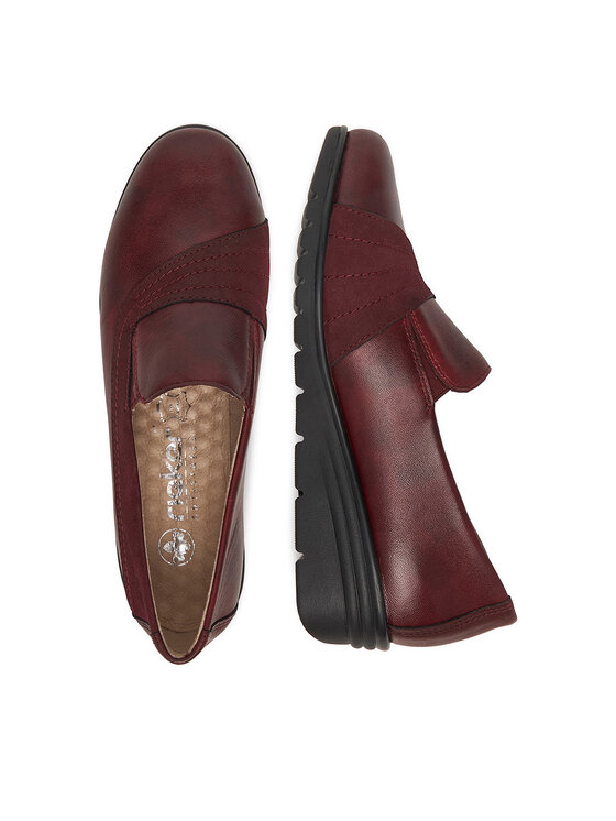 Rieker Rieker Nizki čevlji L5356-35 Bordo rdeča