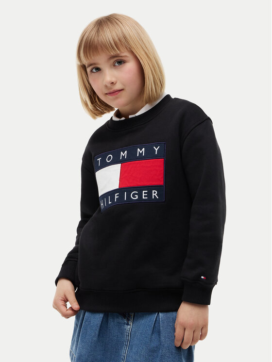 Tommy Hilfiger Tommy Hilfiger Pulóver KS0KS00709 Fekete Regular Fit