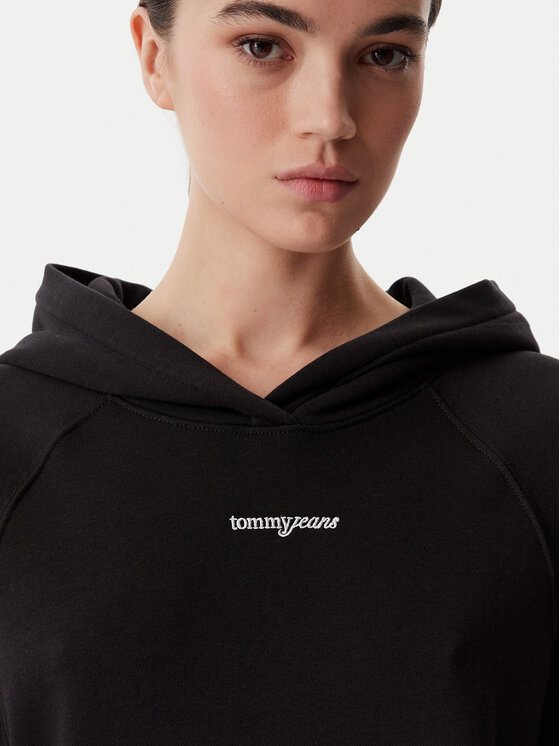 Tommy Jeans Tommy Jeans Džemperis ar kapuci DW0DW22825 Melns Regular Fit
