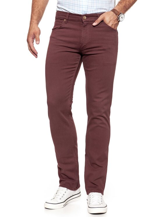 Wrangler Wrangler Pantaloni di tessuto GREENSBORO Rosso Straight Fit