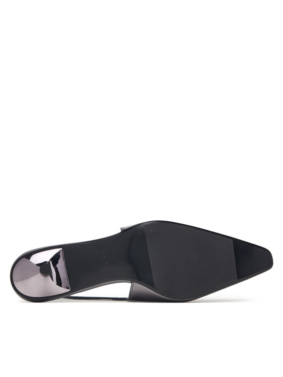 Calvin Klein Calvin Klein Salonarji Kitten Heel Pump Sling Mirr Lth HW0HW03275 Srebrna