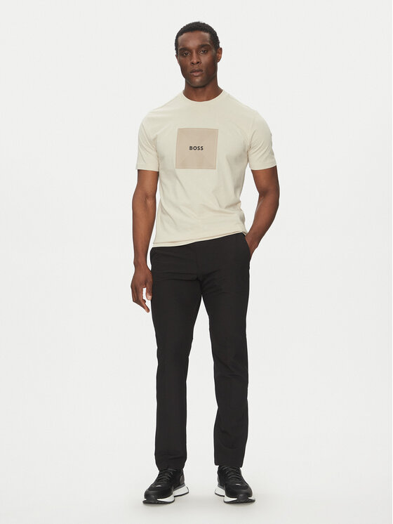 BOSS BOSS Majica Logo 50538096 Bež Regular Fit