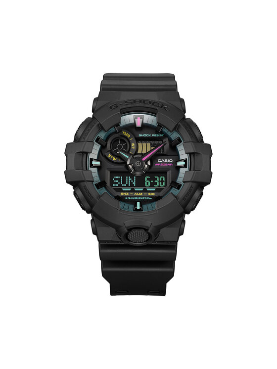 G-Shock Ročna Ura Multi-Fluorescent Accents GA-700MF-1AER Črna