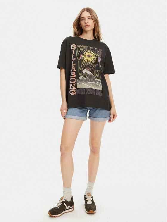 Billabong Billabong Tričko EBJZT00443-KTA0 Čierna Regular Fit