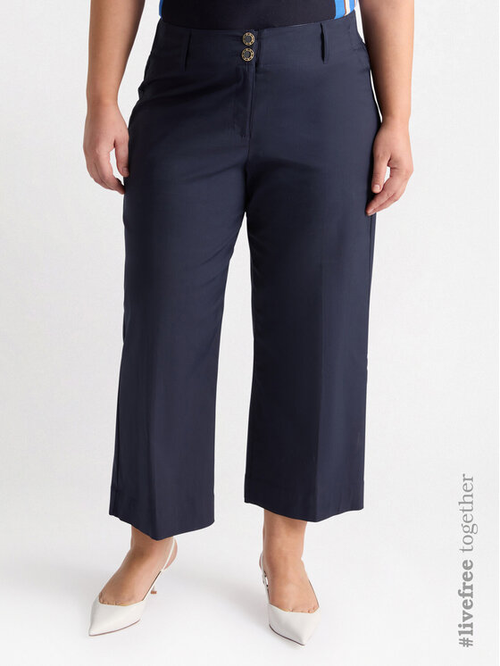 Fiorella Rubino Fiorella Rubino Pantaloni di tessuto P115T004804N034 Blu Cropp Fit