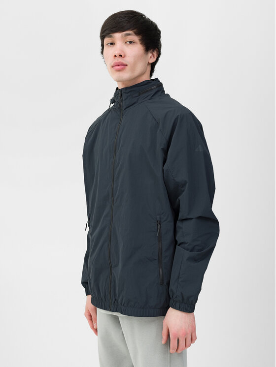 4F 4F Kevad-sügis jope 4FWSS24TJACM146 Must Regular Fit