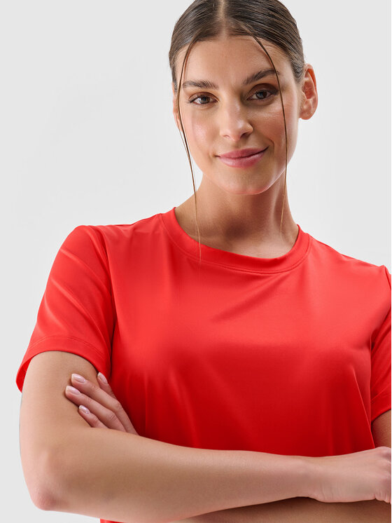 4F 4F Funkčné tričko BASIC+ Červená Oversize