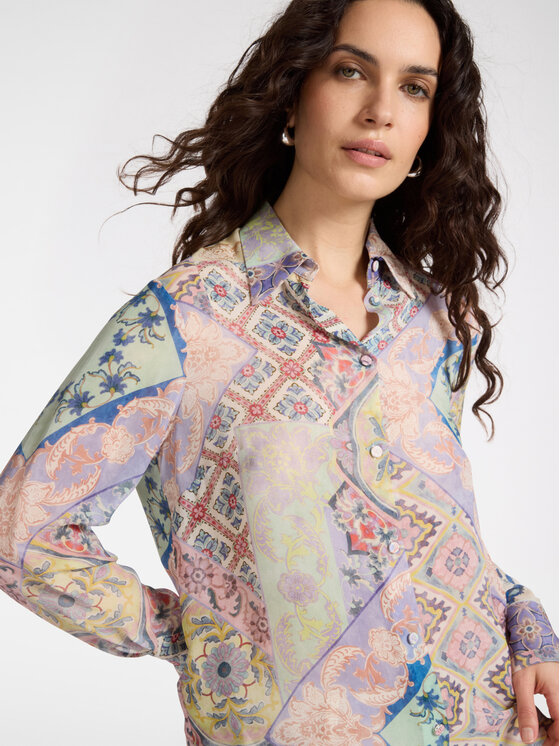 Elena Mirò Elena Mirò Camicia 5018P000314N043 Viola Regular Fit