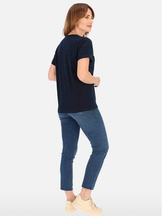 Perso Perso Tričko TCE242000F Tmavomodrá Regular Fit