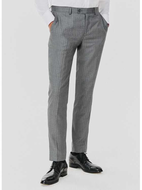 Pako Lorente Pako Lorente Spodnie garniturowe P24WF-6G-004 Szary Slim Fit