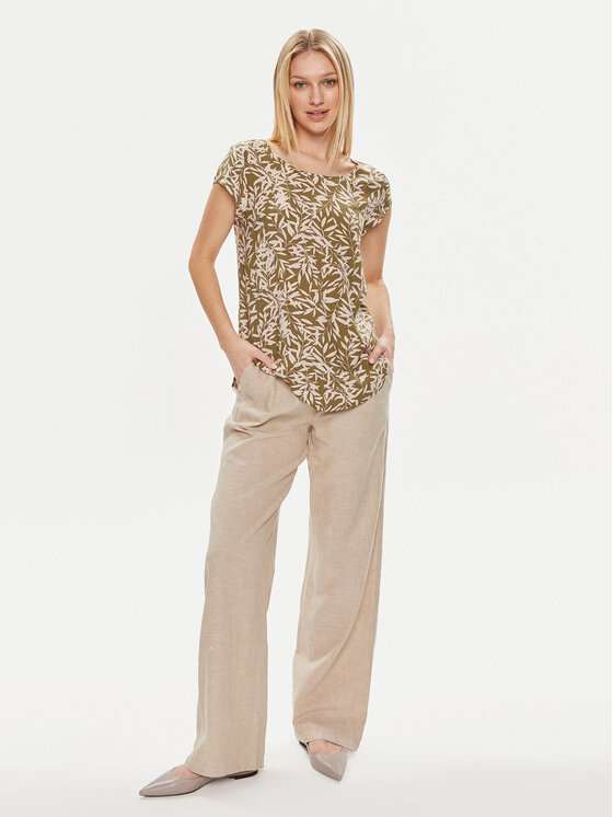 ONLY ONLY Μπλουζάκι Nova 15222174 Πράσινο Regular Fit