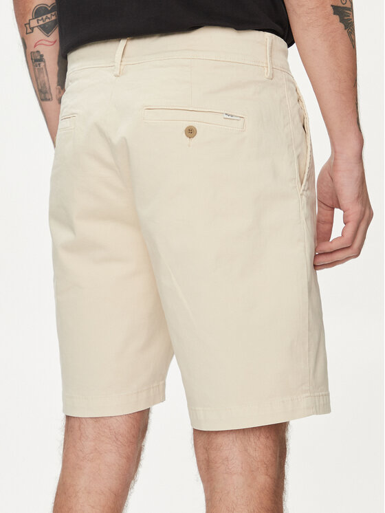 Pepe Jeans Pepe Jeans Szorty materiałowe Regular Chino Short PM801092 Beżowy Regular Fit