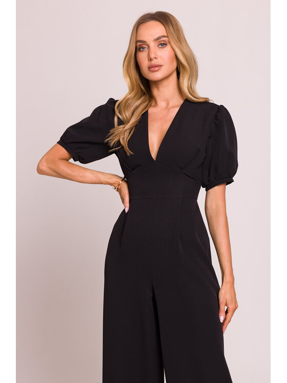 Made of Emotion Made of Emotion Jumpsuit M852 Nero Sexy Straight Fit