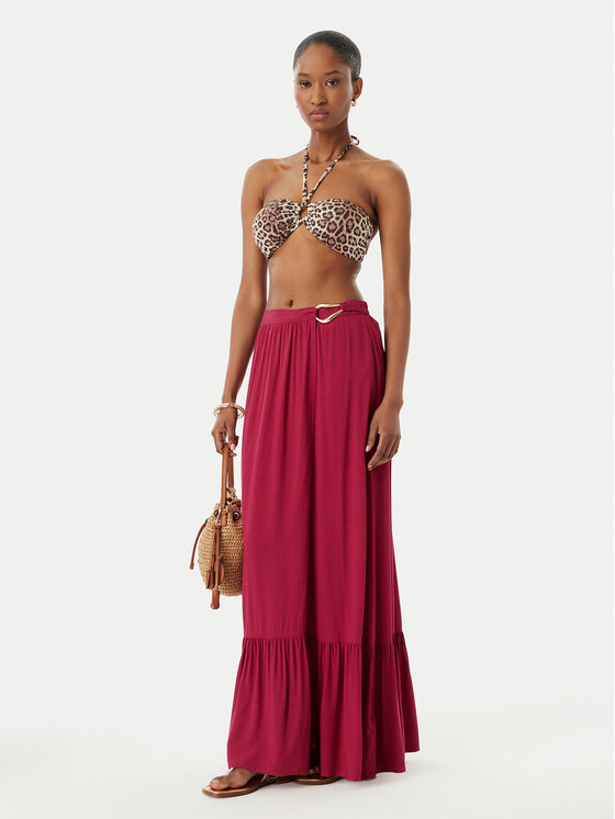 Guess Guess Plážová sukně E6GD06 WH3X2 Bordó Regular Fit