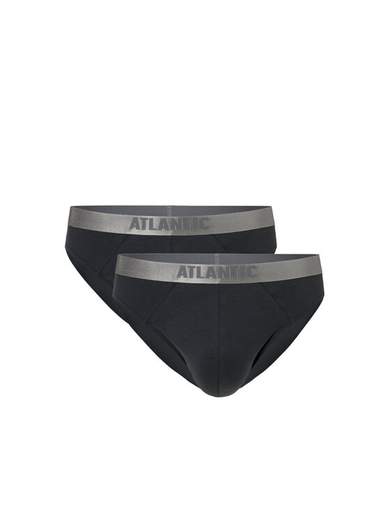 Atlantic Atlantic Komplet slipów 2BMP-013-GRAFITOWY-L Szary