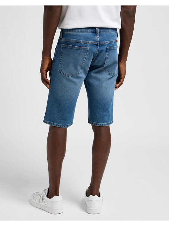 Wrangler Wrangler Szorty materiałowe RUSTLER SHORT Niebieski Straight Fit
