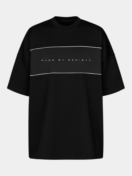 MADE BY SOCIETY MADE BY SOCIETY T-Shirt Tricou Aura Street - T16845 Czarny Basic Fit