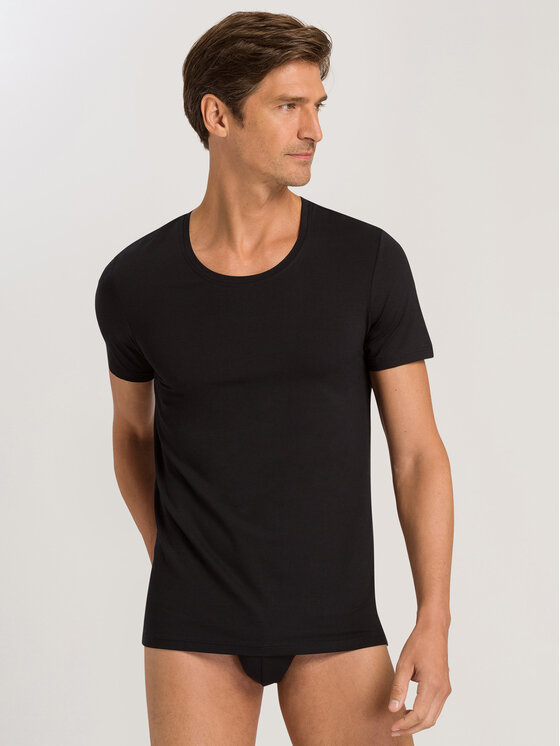 Hanro Hanro Apatiniai marškinėliai 73088 Juoda Slim Fit