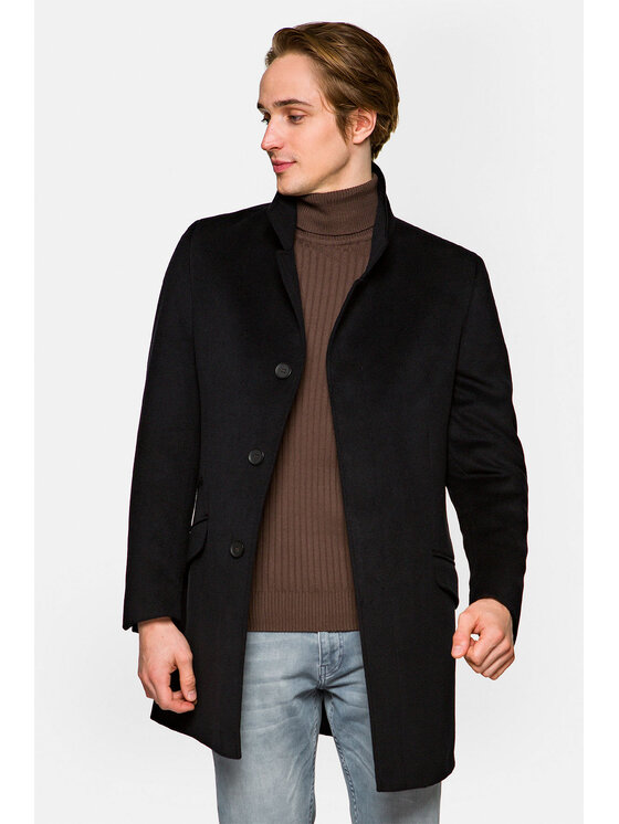 Lancerto Męski Płaszcz, rozmiar 176.56, Granatowy, Maryport