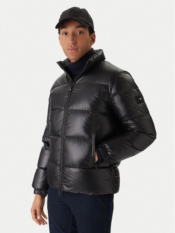 Tommy Hilfiger Tommy Hilfiger Vatovaná bunda MW0MW40617 Černá Regular Fit