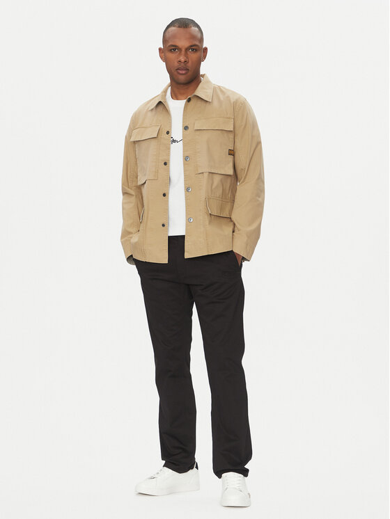 G-Star Raw G-Star Raw Übergangsjacke 4 Pkt Overshirt D26429-D387 Beige Slim Fit