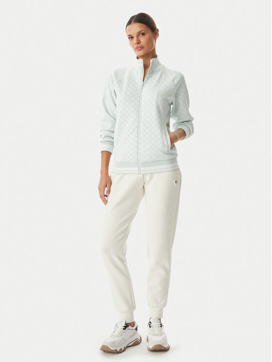 Guess Guess Mikina V5YQ03 KB212 Světle zelená Regular Fit