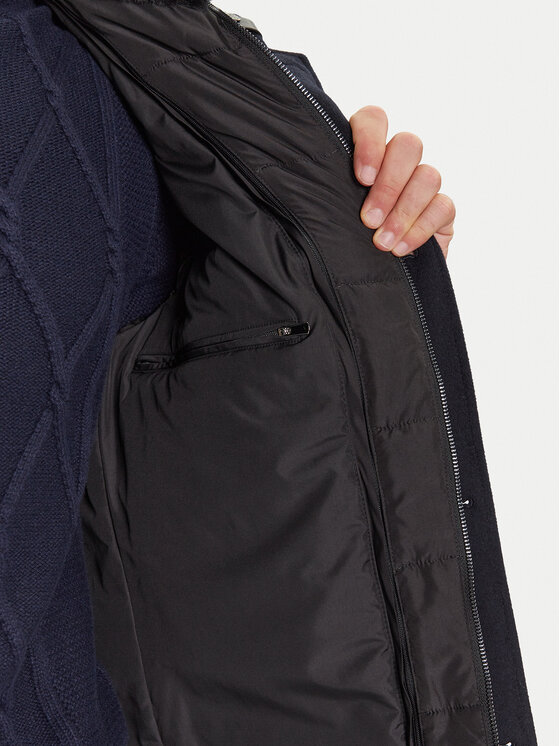 JOOP! JOOP! Vlněný kabát 17 JO-48Gary 30048807 Tmavomodrá Regular Fit
