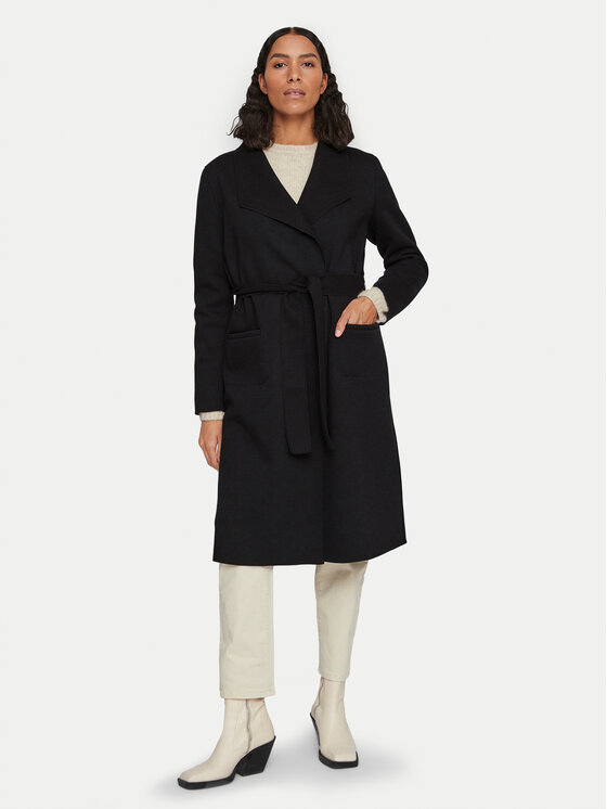Vila Vila Palton Juice 14060740 Negru Regular Fit