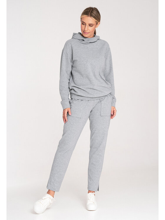 FIGL FIGL Mikina M1034 Šedá Regular Fit