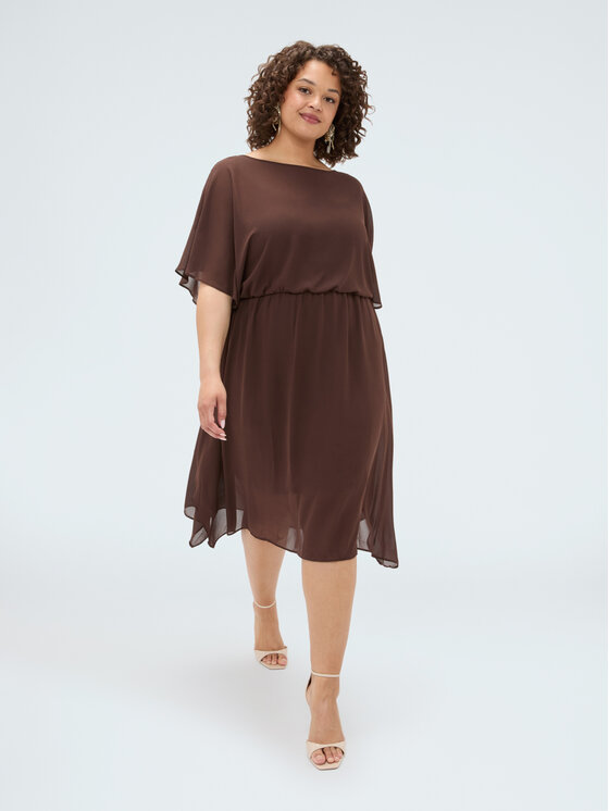 Fiorella Rubino Fiorella Rubino Abito da sera 7019T101866N032 Marrone A-Line Fit