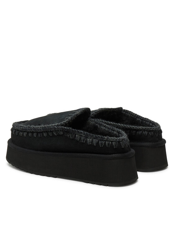 Mou Mou Čības Clog Eskimo Platform FW681004A Melns
