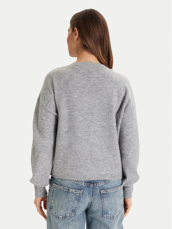 Vero Moda Vero Moda Sweter Ivory 10342072 Szary Regular Fit