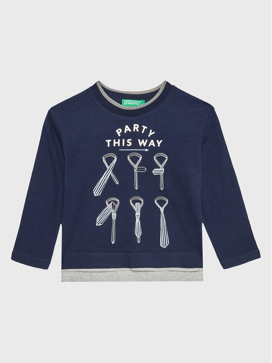 United Colors Of Benetton United Colors Of Benetton Блузка 3ATNG104F Cиній Regular Fit
