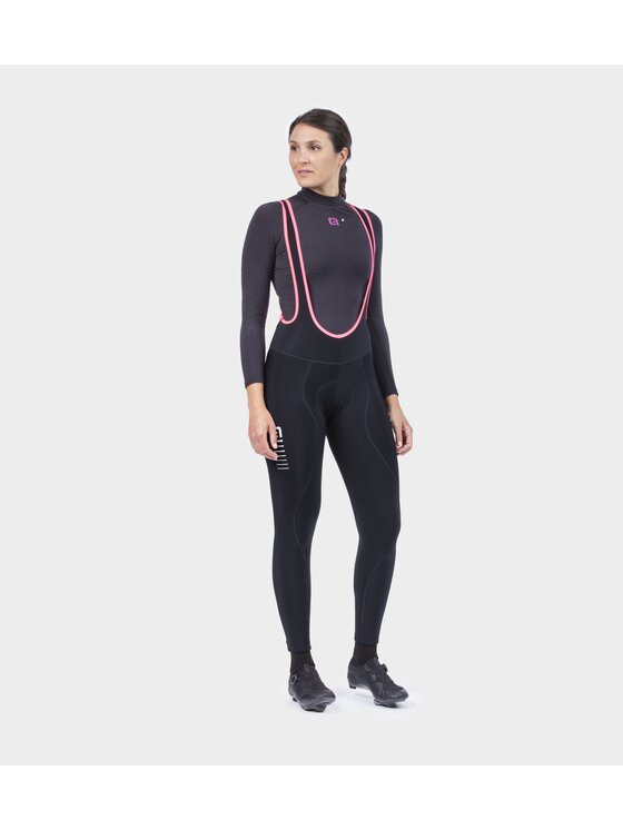 Alé Cycling Alé Cycling Spodnie outdoor Solid Essential Bib Czarny Fitted Fit
